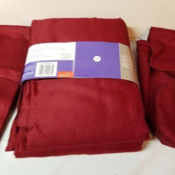 Walmart Sheet Set Storage Bag Burgandy Red Queen Pillowcases - Picture 5 of 6